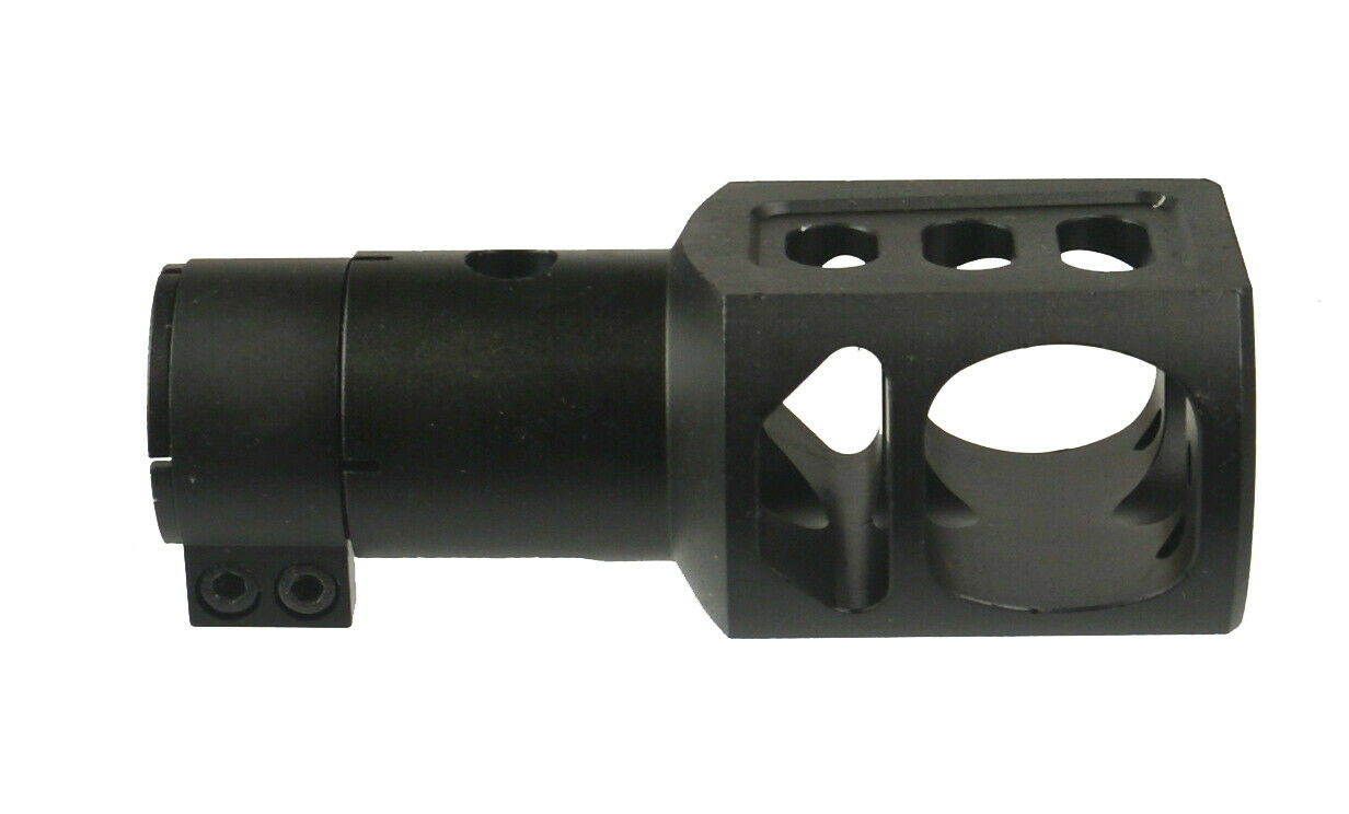 Tactical Mossberg 500 Slip Over Clamp On Muzzle Brake Recoil Reducing, Aluminum