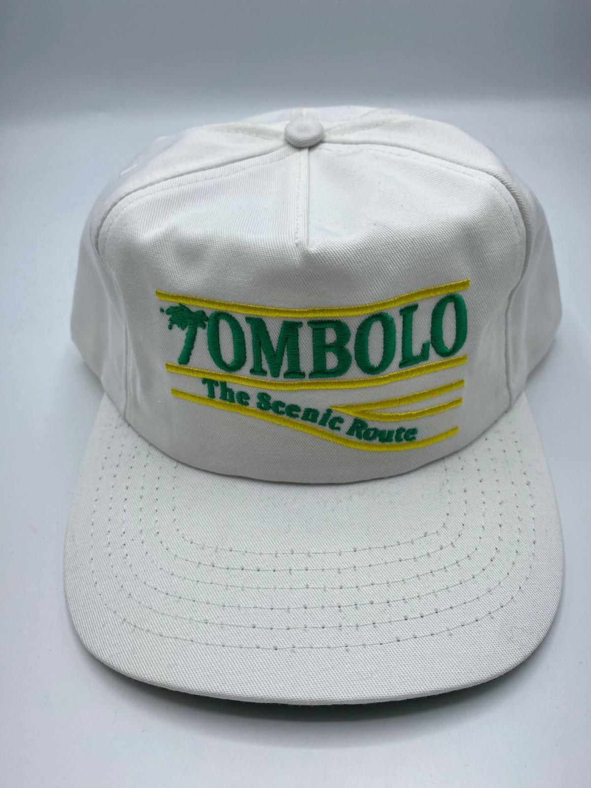 Tombolo The Scenic Route Logo Adult White Adjustable Snapback Cap Hat One Size