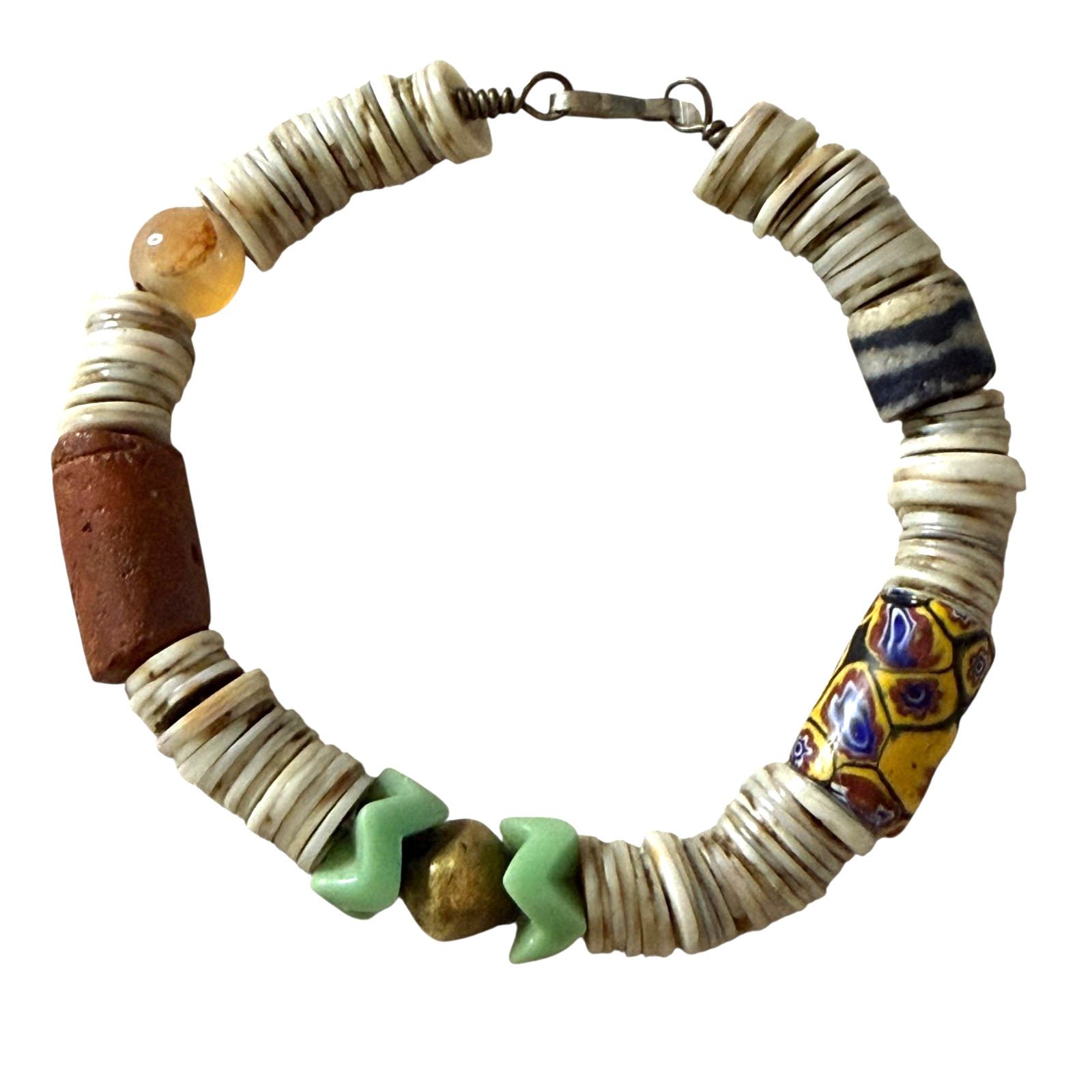 Artisan Stackable Bracelet Bead Shell Wire 8" bv