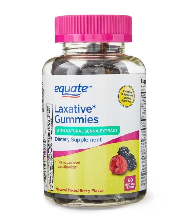 Equate Laxative Gummies with Senna Extract, 60 Count