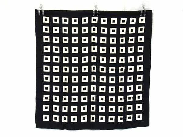 BVLGARI Ladies Scarf Stole Silk Large Scarf/Stole Black And White
