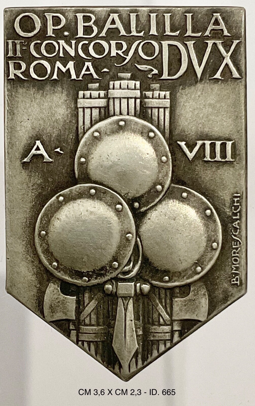 ROMA II° CAMPO SPORTIVO DISTINTIVO PARTECIPANTI ASSOCIAZIONE GIOVANILE VIII 1930