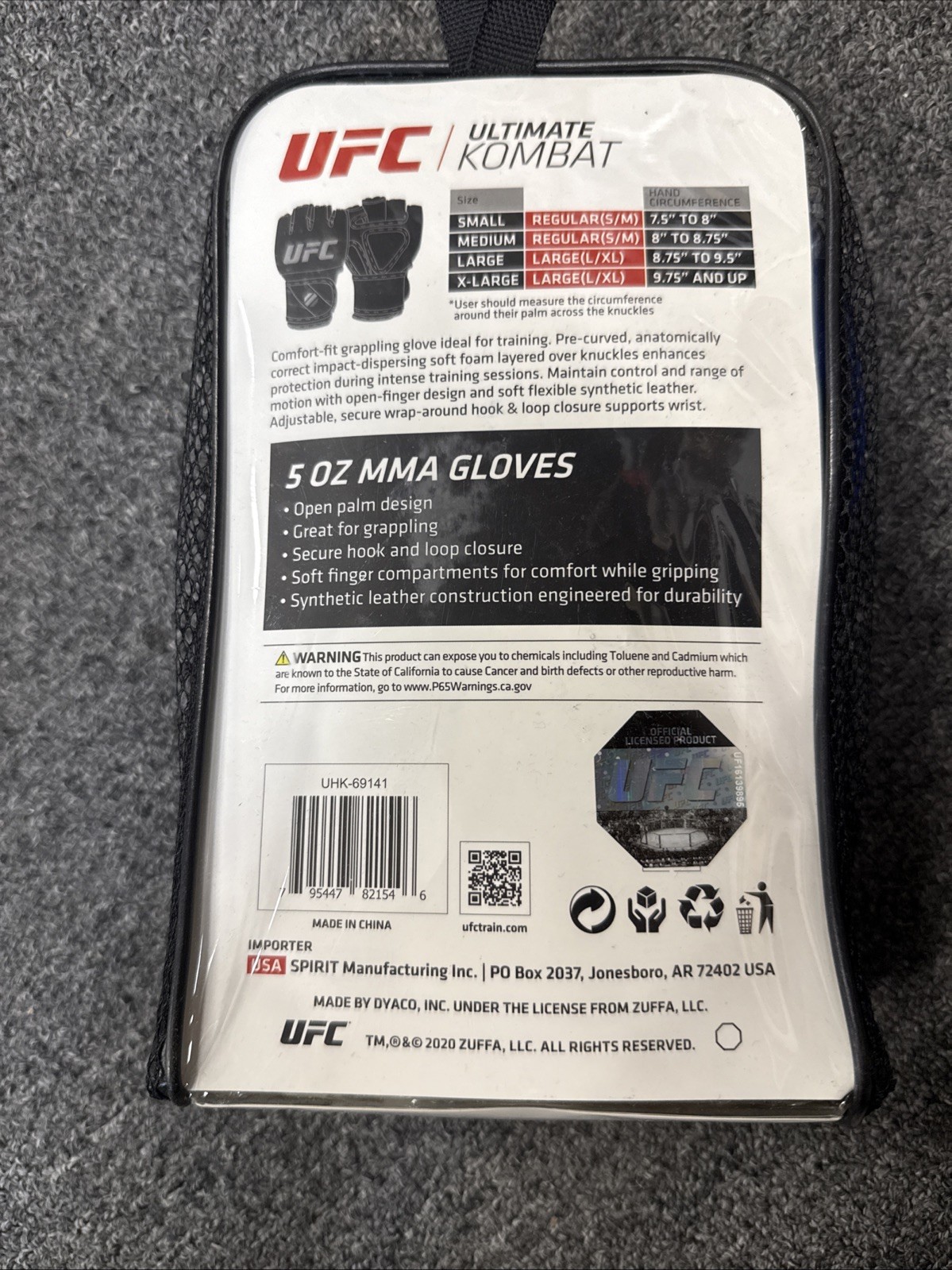 UFC Unisex's MMA Gloves Small/Medium - Blue