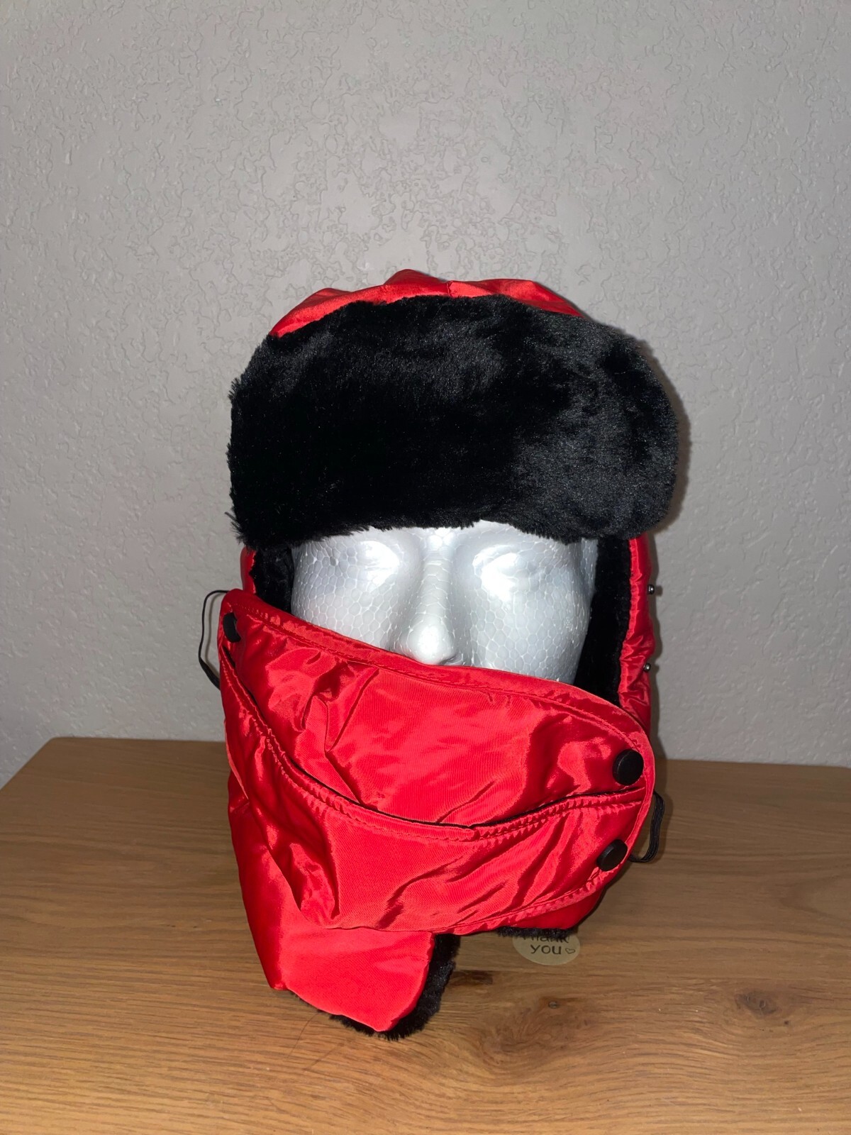 Retro Skiwear Skiing Ski Red Lined Hat Headwear