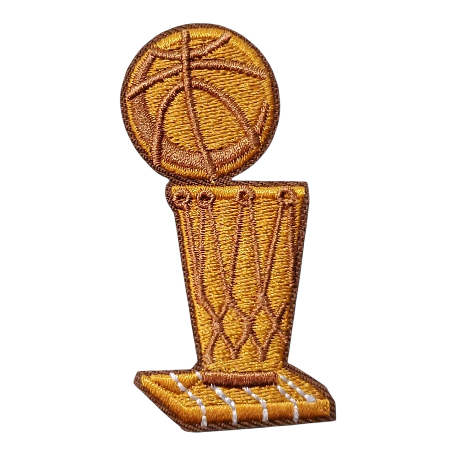 NBA-  CHAMPIONSHIP TROPHY PATCH - Embroidered Iron On. 2.75"x1.5"