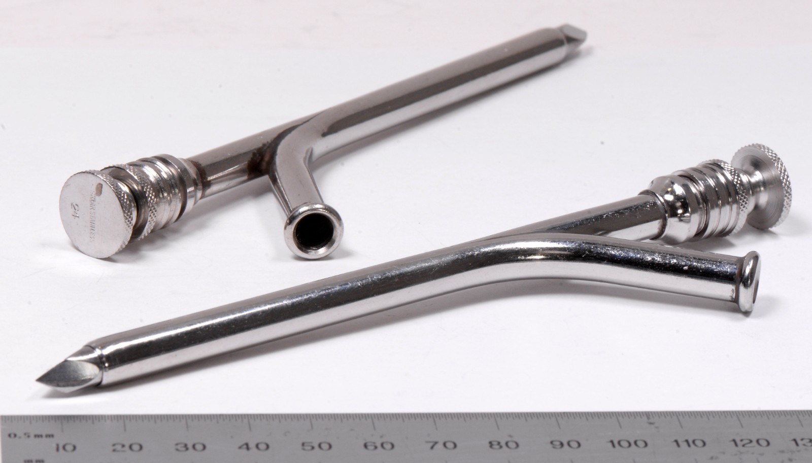 Lot of 2 Sklar #34-1424 Ochsner Trocar 6" Surgical 24Fr Stainless Steel