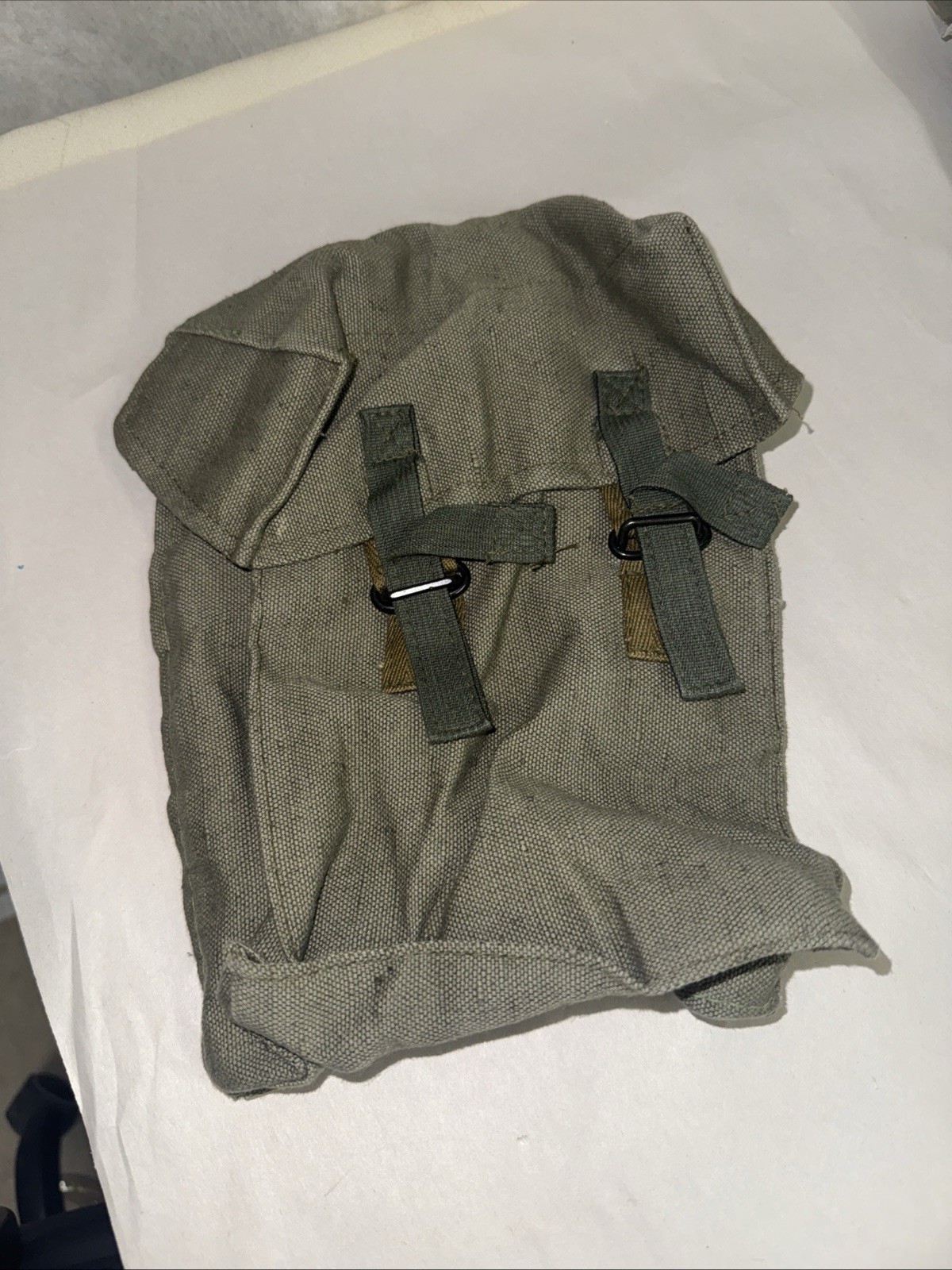 Vintage Soviet Style Canvas Ammo Pouch OD Green Military Surplus
