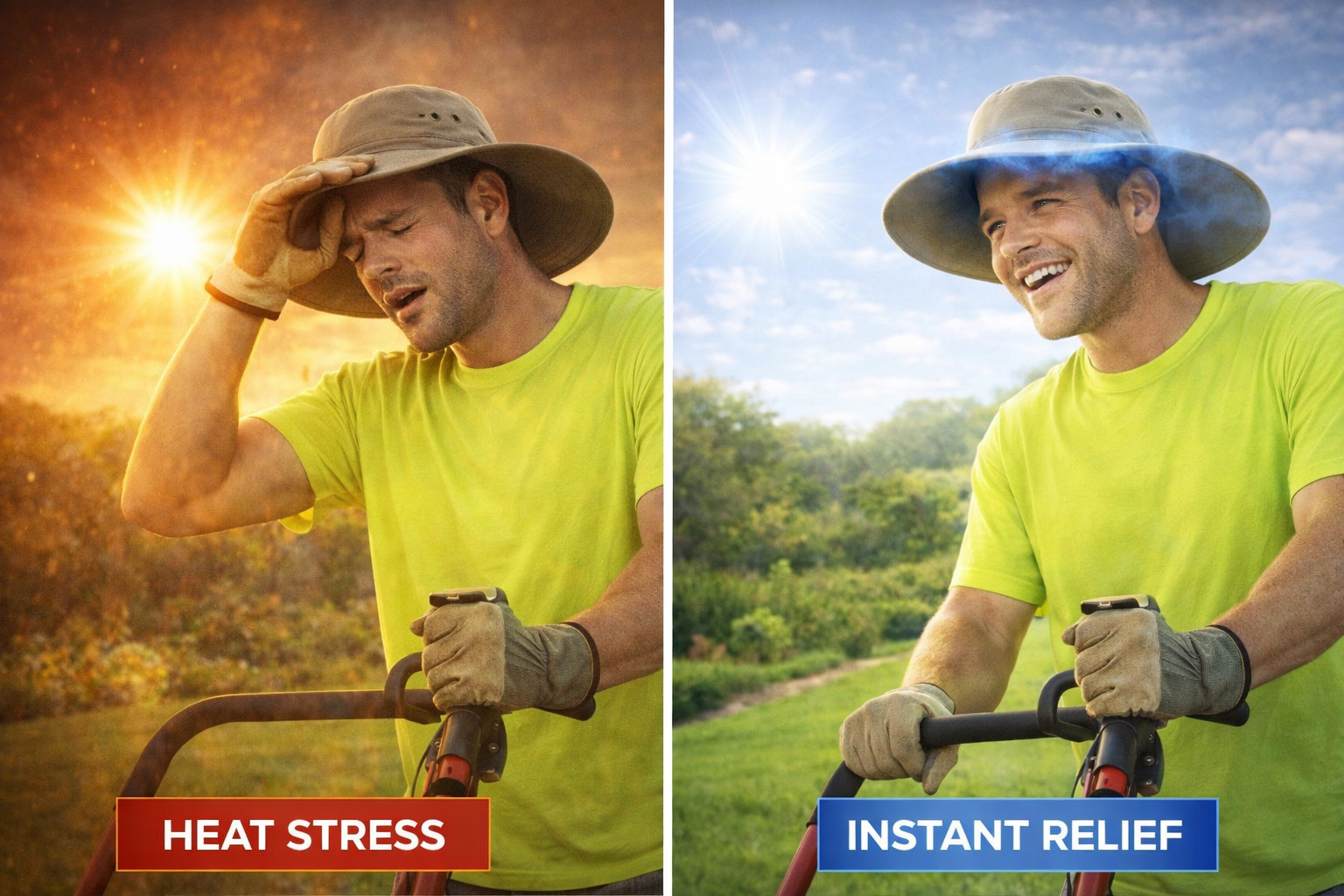 ChillerBody Reusable Cooling Hat Insert for Hard Hats, Helmets, Caps & More