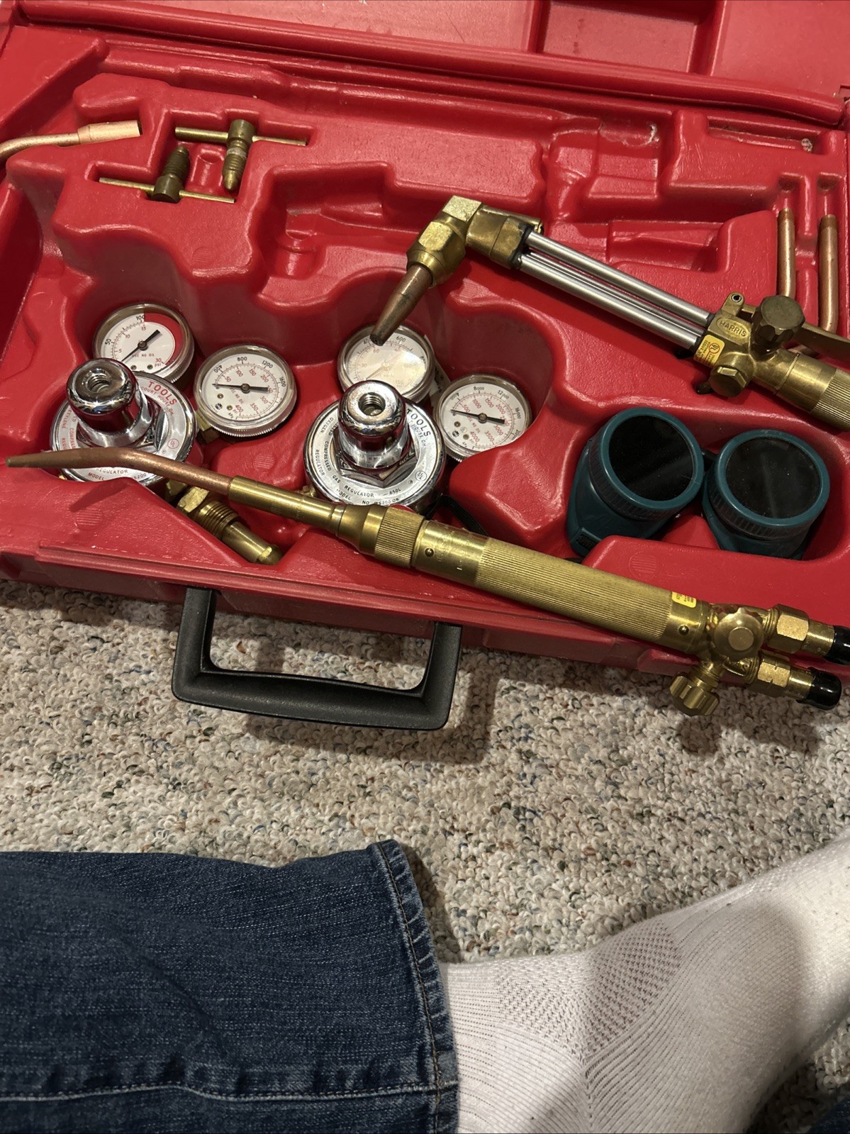 Mac Tools Harris Regulator Set Oxygen Acetylene For Welding Cutting Heating Trch