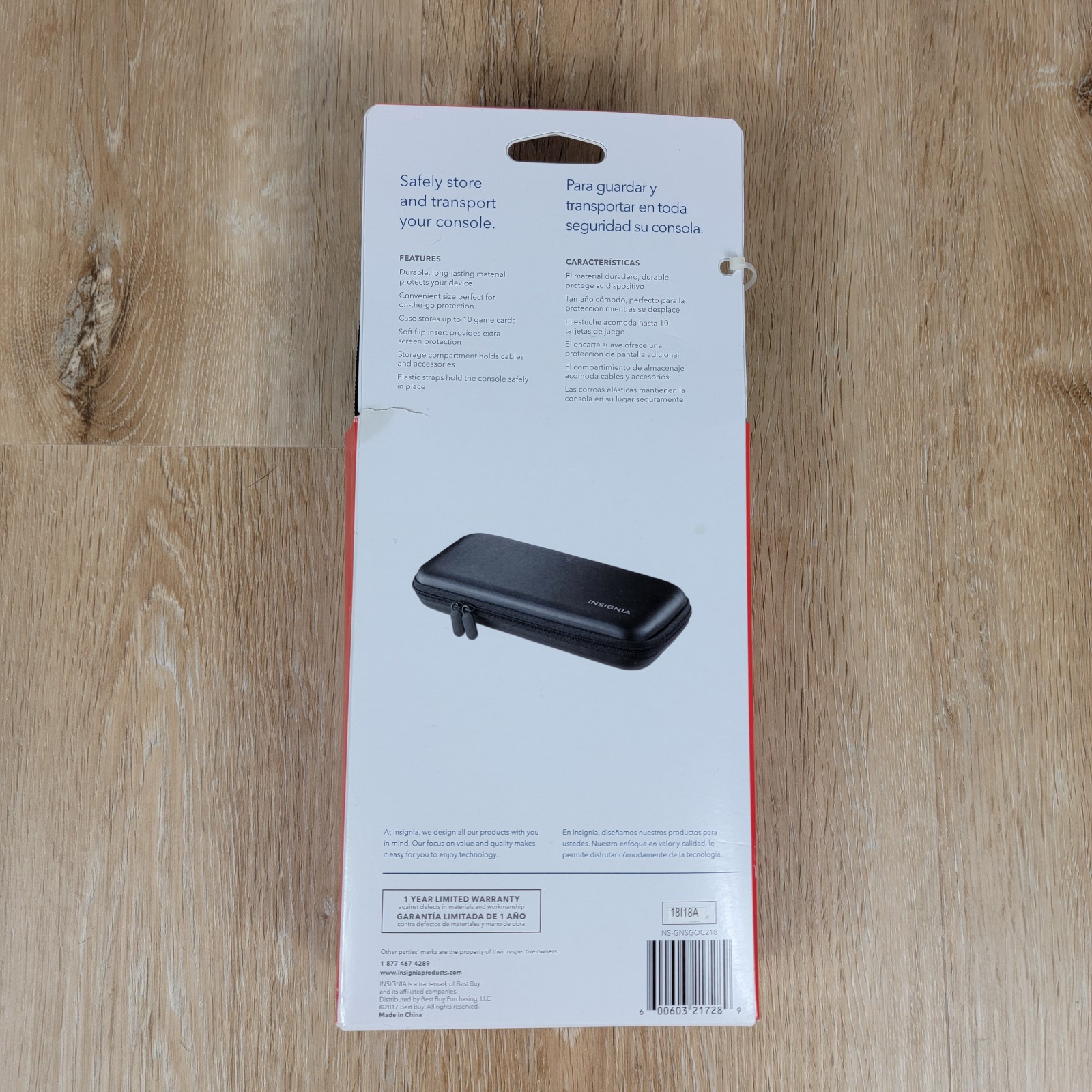 Insignia Go Case Hard Shell Black NS-GNSGOC218 For Nintendo Switch Console