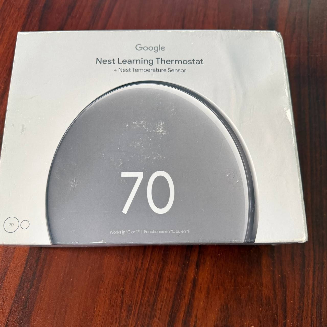 Google Nest Learning Thermostat 4th gen w/ Temperature Sensor - Polished Silver