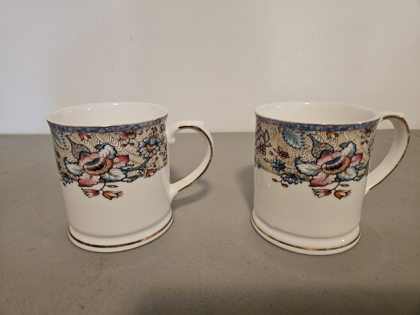Set Of Two  Floral Coffee Mugs By The Shinepukur Company