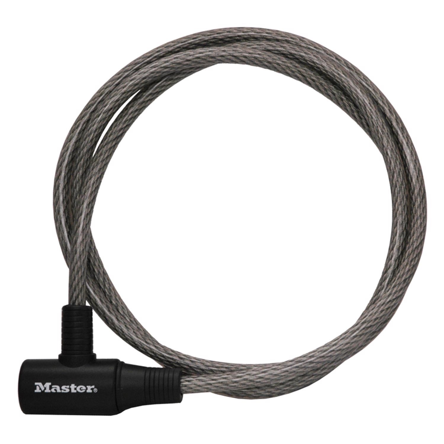 Master Lock 8154DPF Vinyl Covered Steel Locking Cable 6 L ft.x3/8 W in. 4 Pack