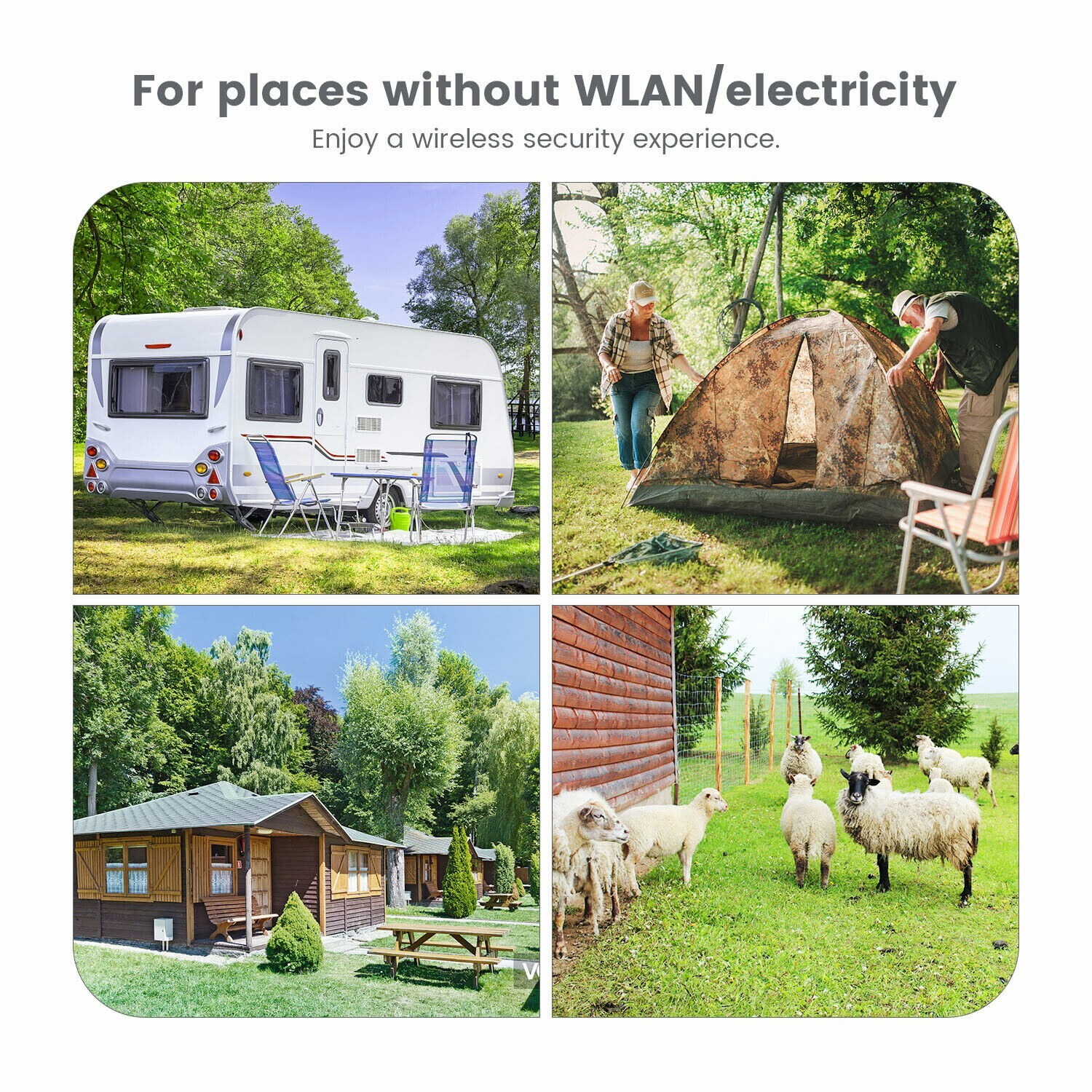4G LTE Cellular Outdoor Wireless PTZ Security Camera Solar Battery CCTV