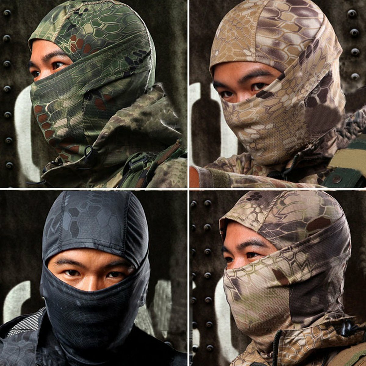 Camo Tactical Motorcycle Cycling Hunting Outdoor Ski Face Mask Helmet Liner USA