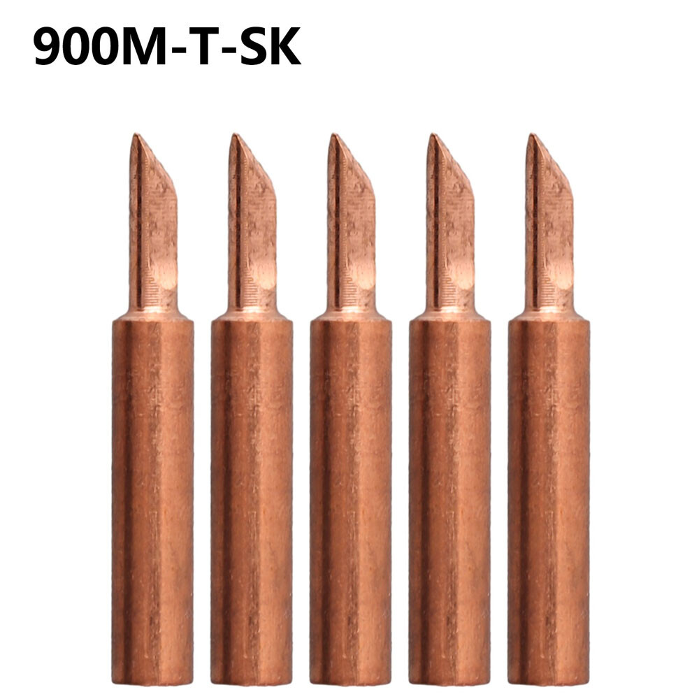 10pc 900M-T-SK Pure Copper Soldering Iron Tip Set Lead-Welding Solder Tip Tools