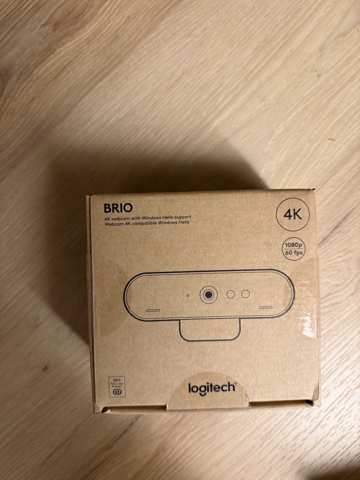 Logitech BRIO 4K USB Webcam, 60 fps, Windows Hello, Black, Max 4K Video