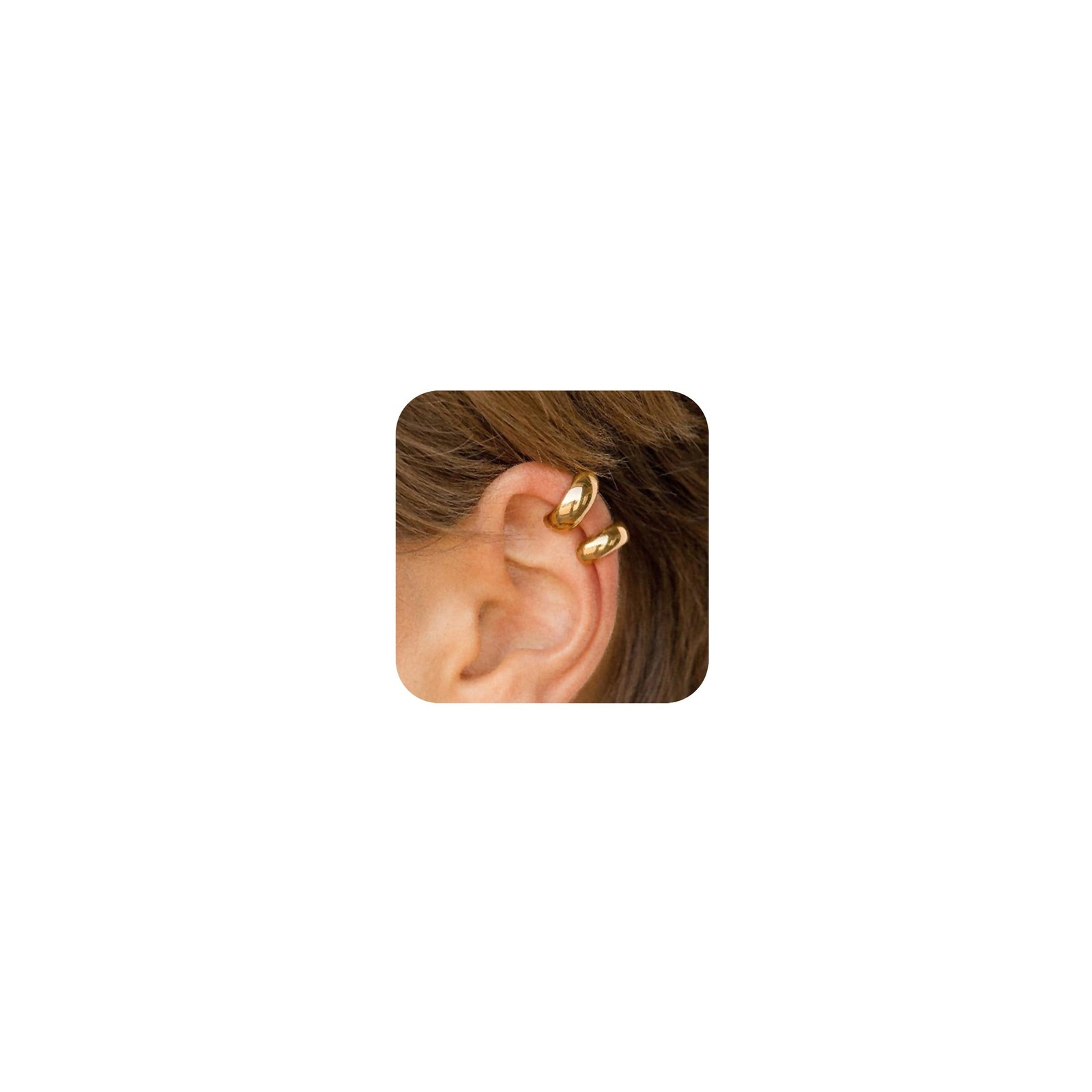 REELMAR Ear Cuffs for Women Chunky Ear Cuff Non Piercing Clip On Earrings Tre...