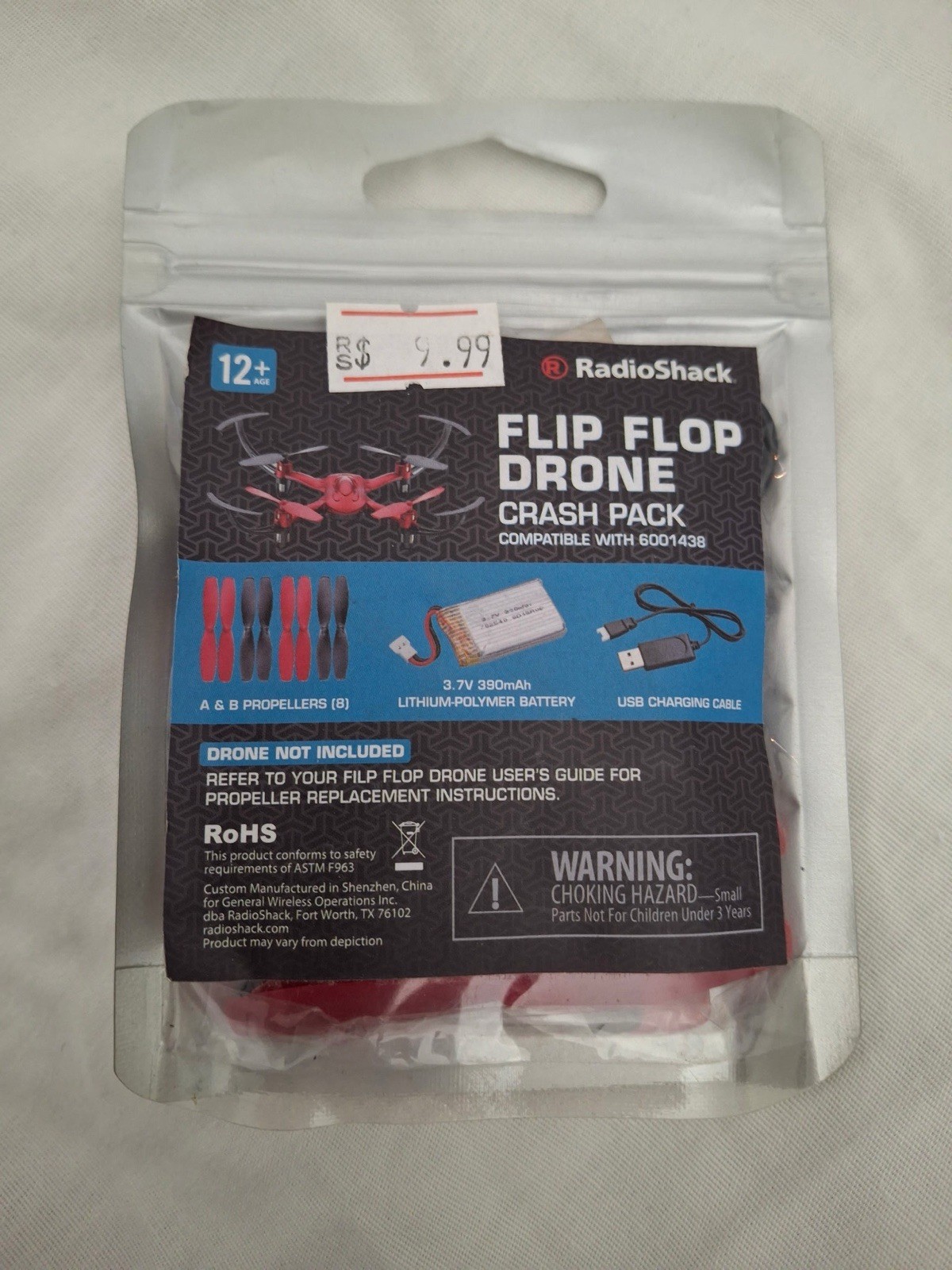 Radio Shack Flip Flop Crash Pack Compatible With 6001438 New in plastic package