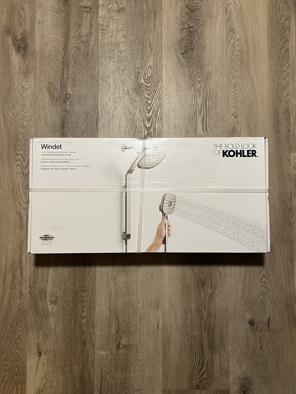 KOHLER Windet Showering Rail Combo in Vibrant Brushed Nickel K-R27971-G-BN
