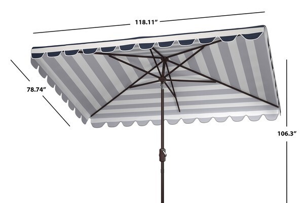 Safavieh  Ft Rect Crank Umbrella, Reduced Price 2172721362 PAT8311C