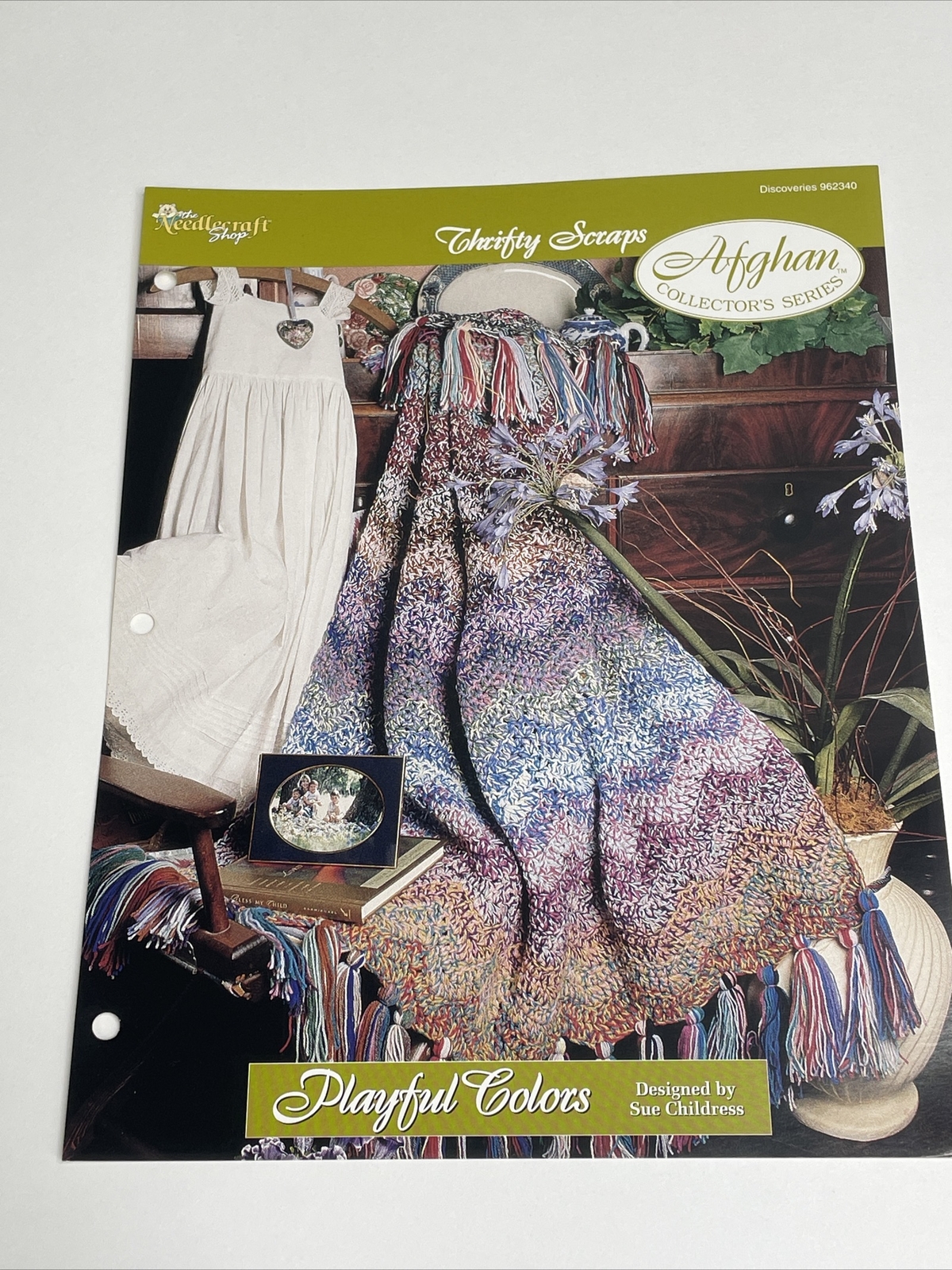 Playful Colors Afghan Thrifty Scraps Crochet Pattern Needlecraft Shop