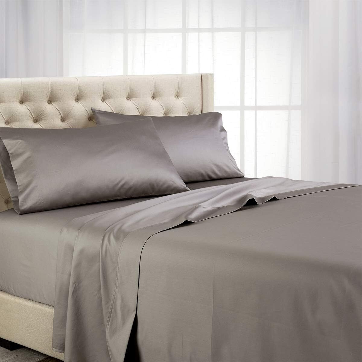 Made in USA- Luxury 800tc Cotton Bed Sheets Set- Heavyweight Sateen Weave Linens