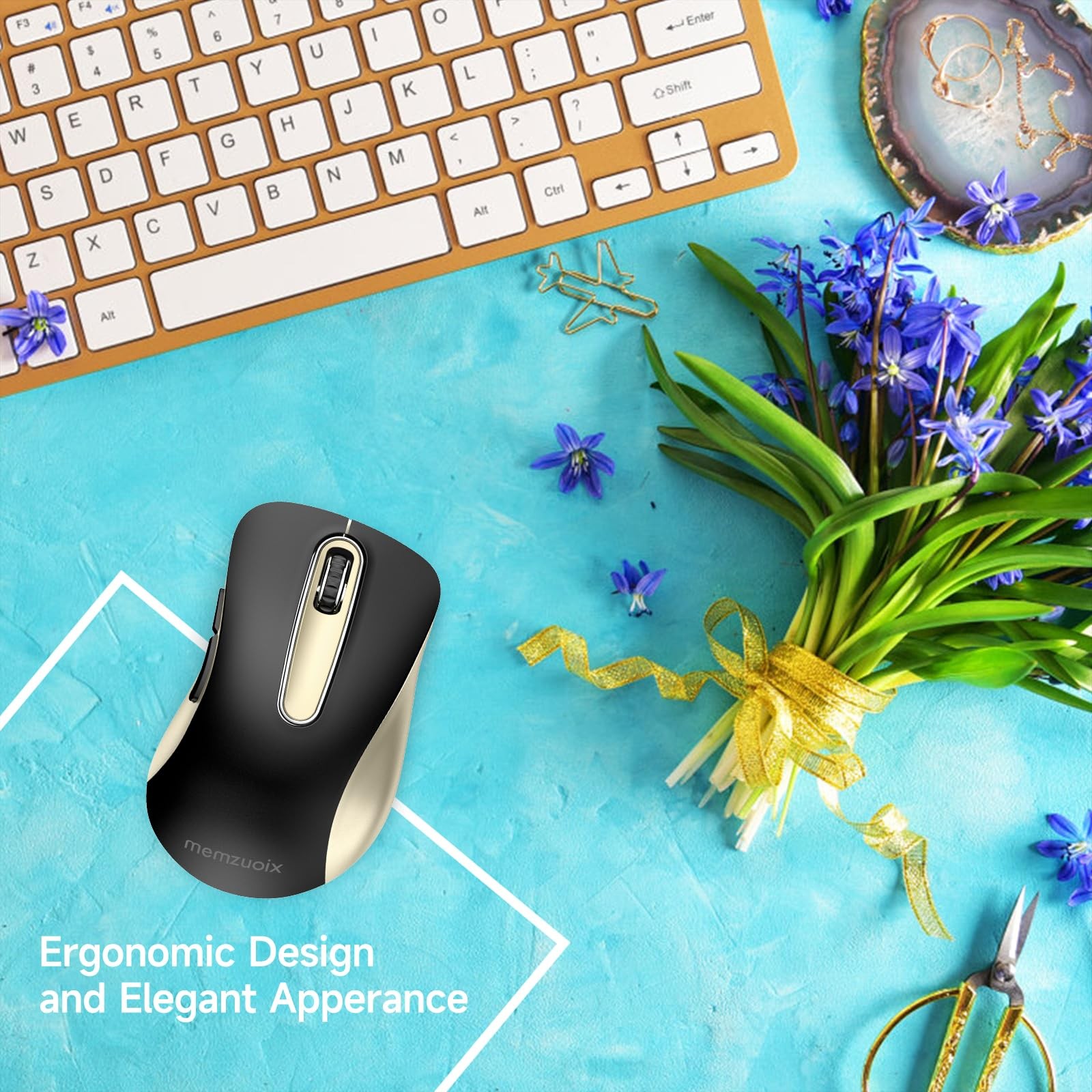 2.4G Wireless Mouse, 1400 DPI Computer Mice with USB Receiver, Portable Wirel...