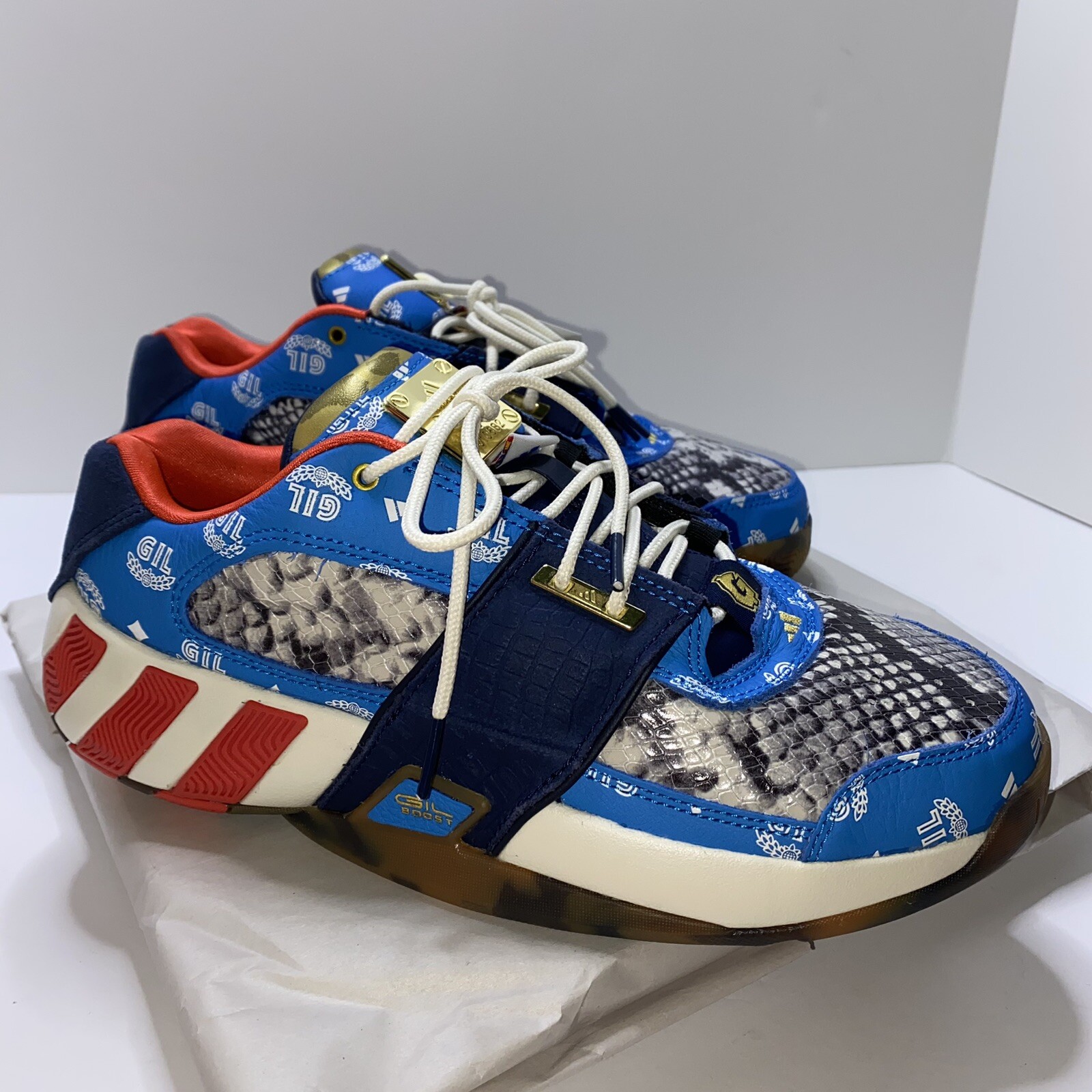 Adidas Agent Gil Restomod Athletic Shoes Snake Skin Multicolor GY6483 Men’s 8.5