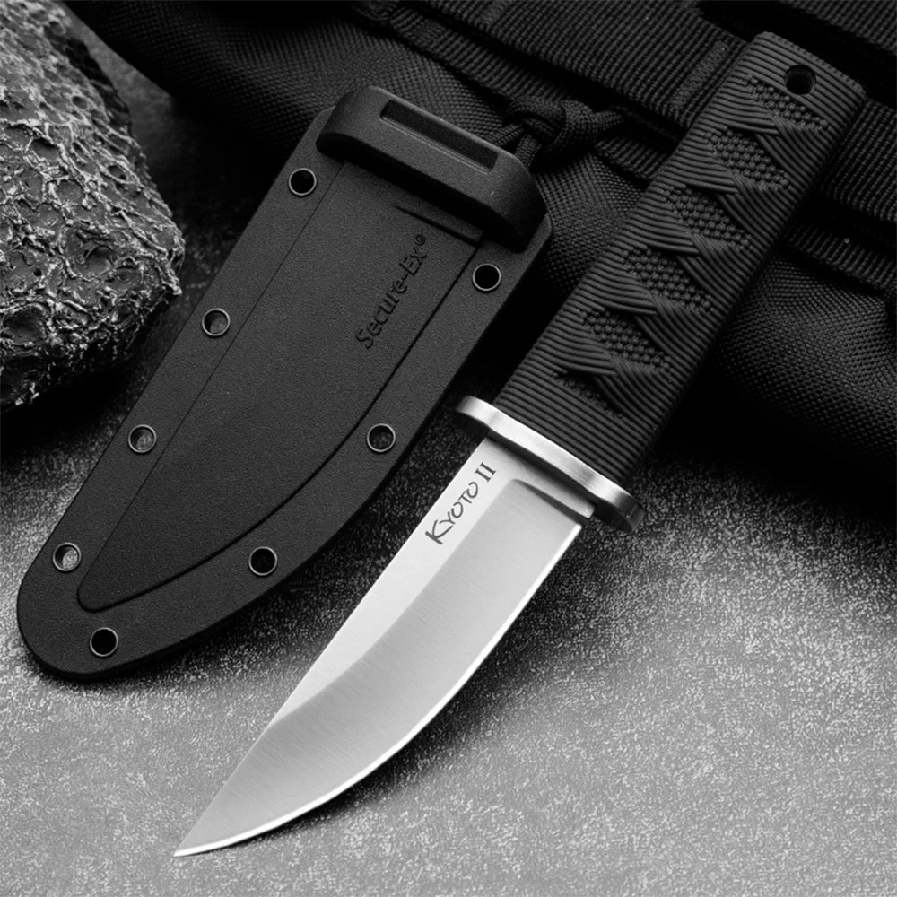 6.8” Samurai Fixed Blade Knife Steel Blade Tactical Hunting Knife Kydex Sheath