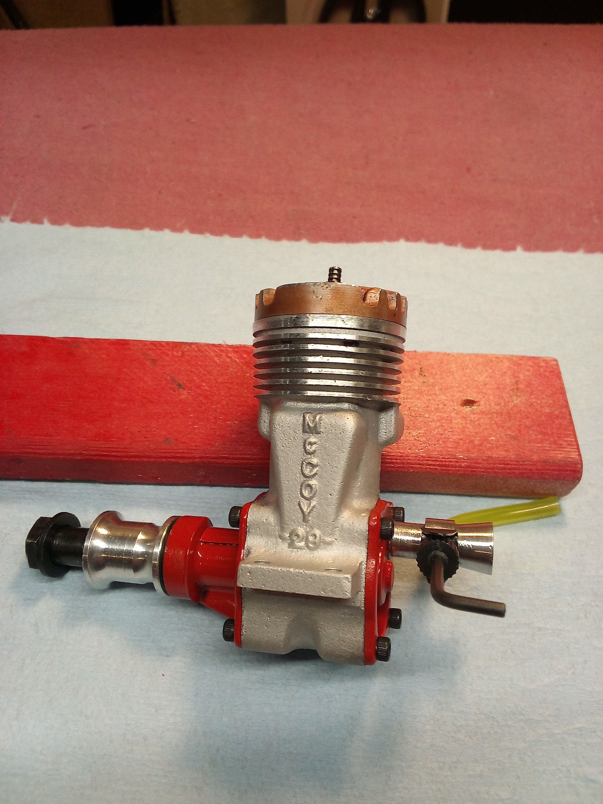 Vintage McCoy 29 Red Head Airplane Engine 40's - 50's Rare #210