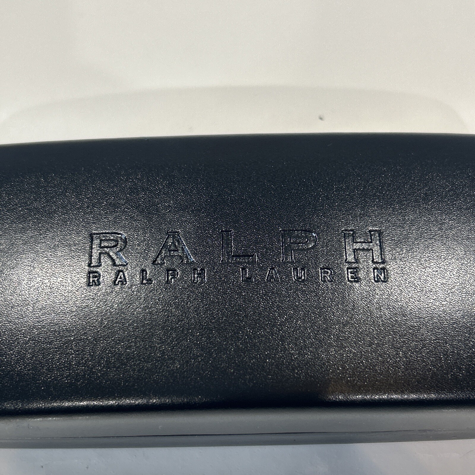 Ralph Lauren Hard Shell Eyeglass Sunglass Hinged Black Case Flocked Lining