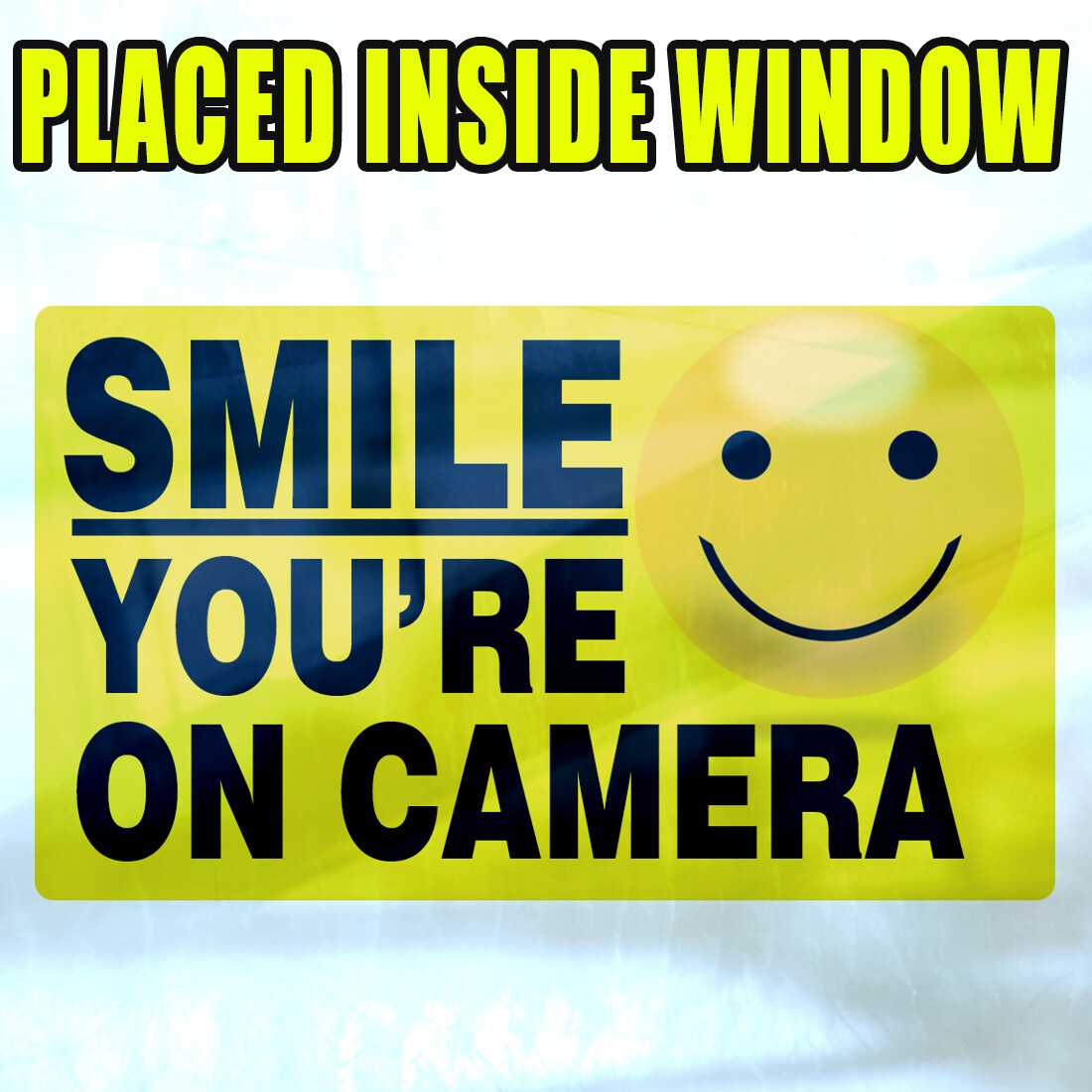 INSIDE 5 Pack SMILE YOU'RE ON CAMERA Stickers Video Alarm Security System Decal