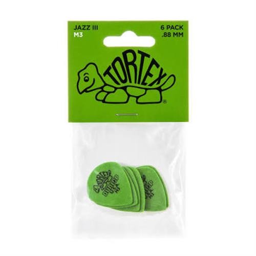 Dunlop Jazz III M3 Medium Jazz Picks, 6-Pack