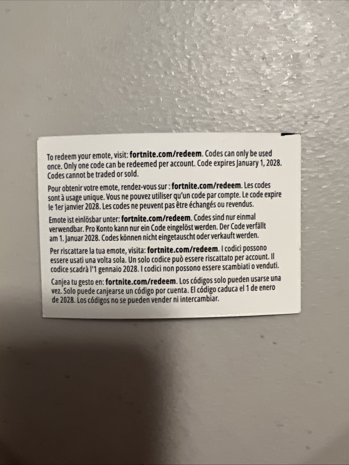 Fortnite Rocket Rodeo Code Card