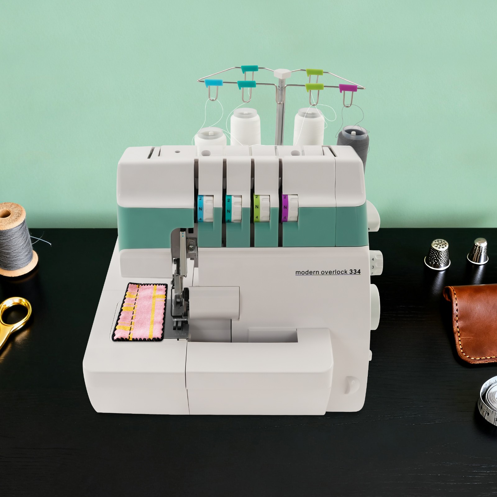 Overlock Sewing Machine with LED Light 1200 Stitches/Minute Serger Electric 91W
