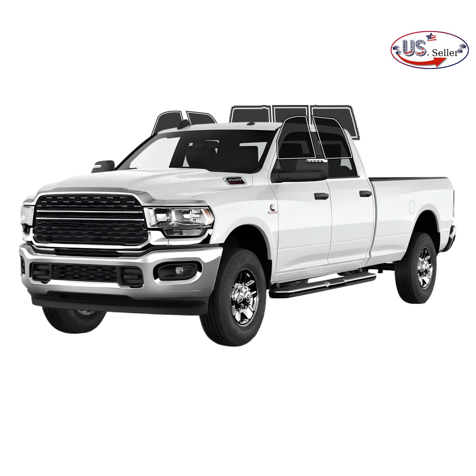 Computerized Custom PreCut 2Ply Window Tint Film Kit For ALL RAM 2500/3500