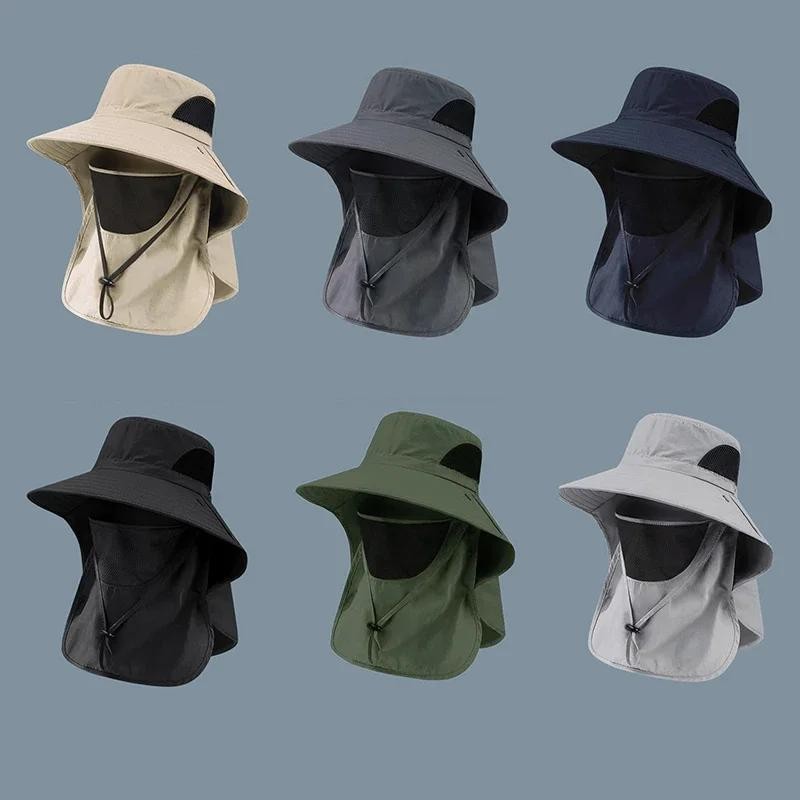 Summer Sun Hats UV Protection Outdoor Hunting Fishing Cap For Men Women Hiking C