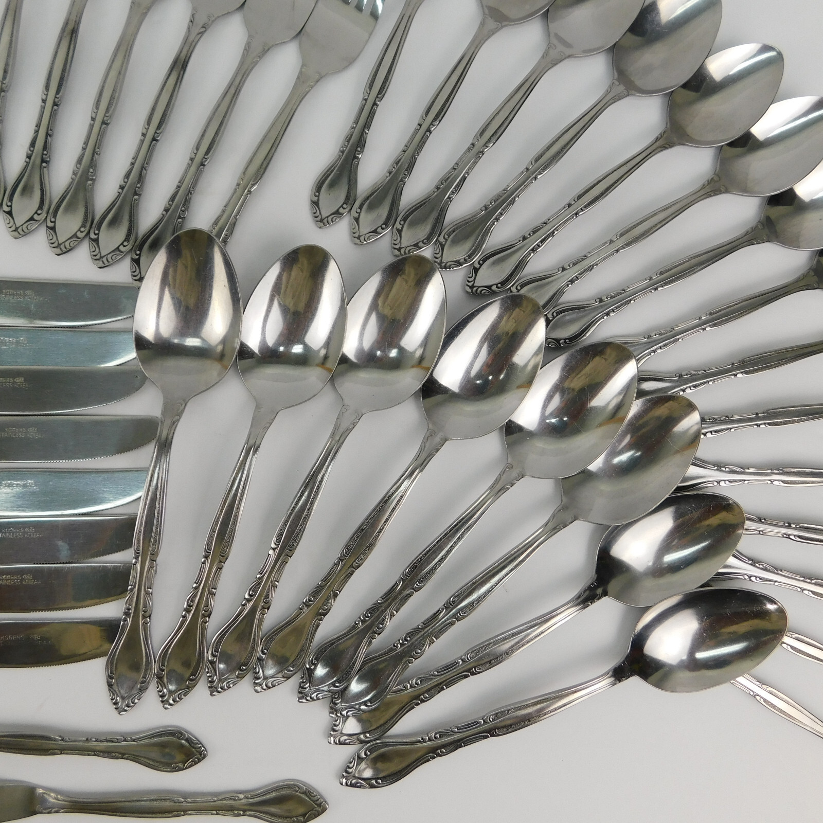 ROGERS CO/Stanley Roberts Korea Auberge Stainless Flatware 47pc set