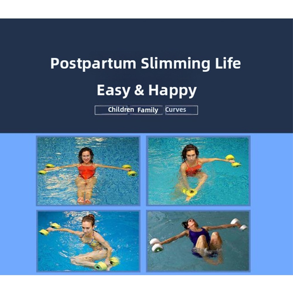 Water Dumbbells for Pool Use Floating EVA Fitness Tool 27.4 cm x 15 cm