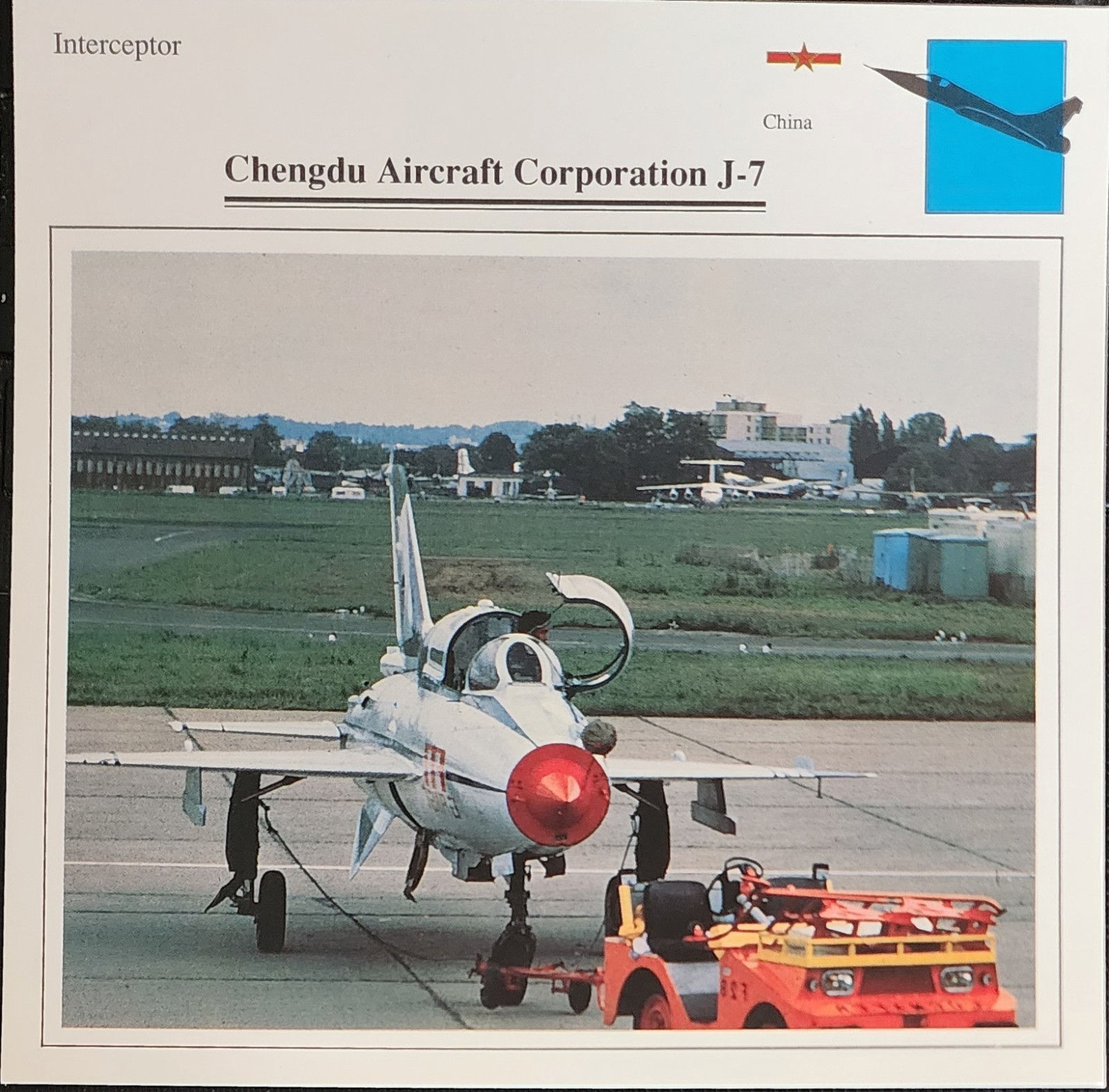 Chengdu Plane Picture Original Vintage Aircraft Info Collector Card