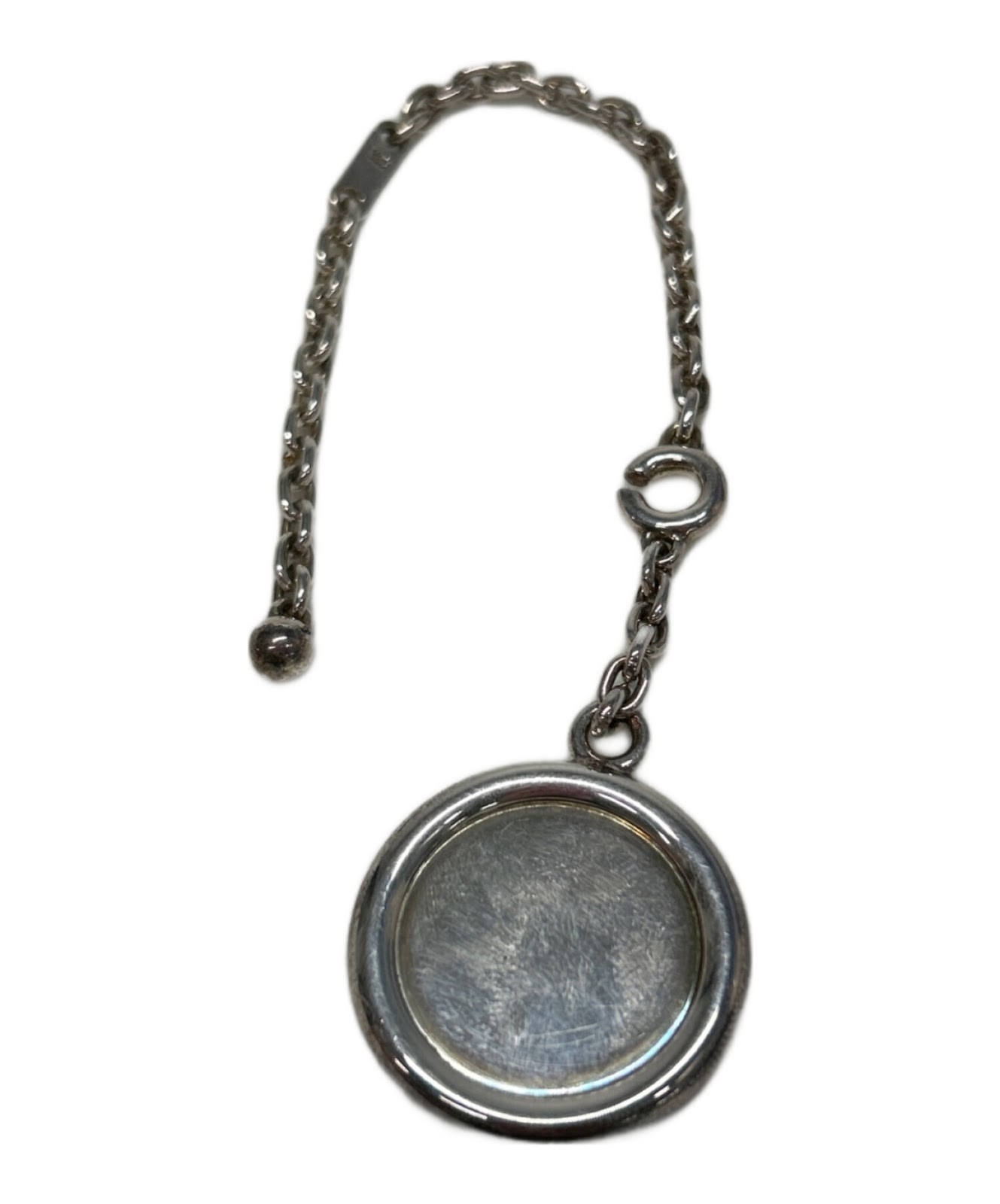 Authentic HERMES Charm Silver-Tone Women #3685