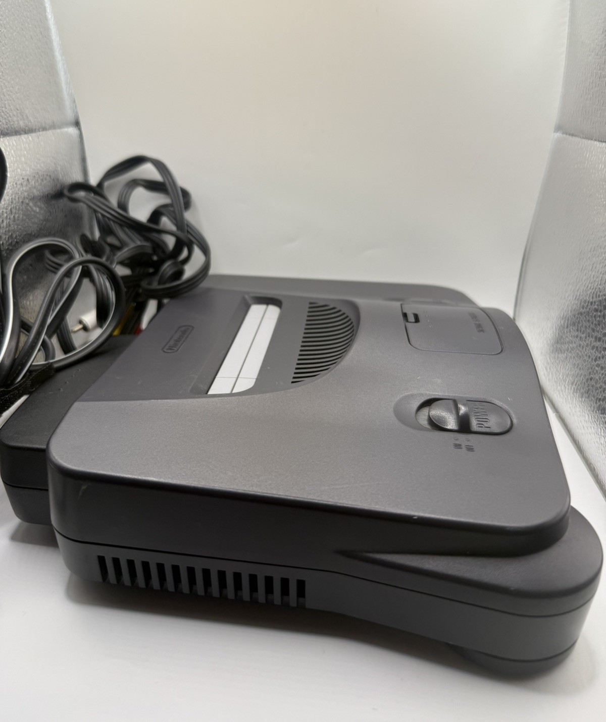 Nintendo 64 N64 Gray Console Bundle with Two Controller & Cords Authentic Tested