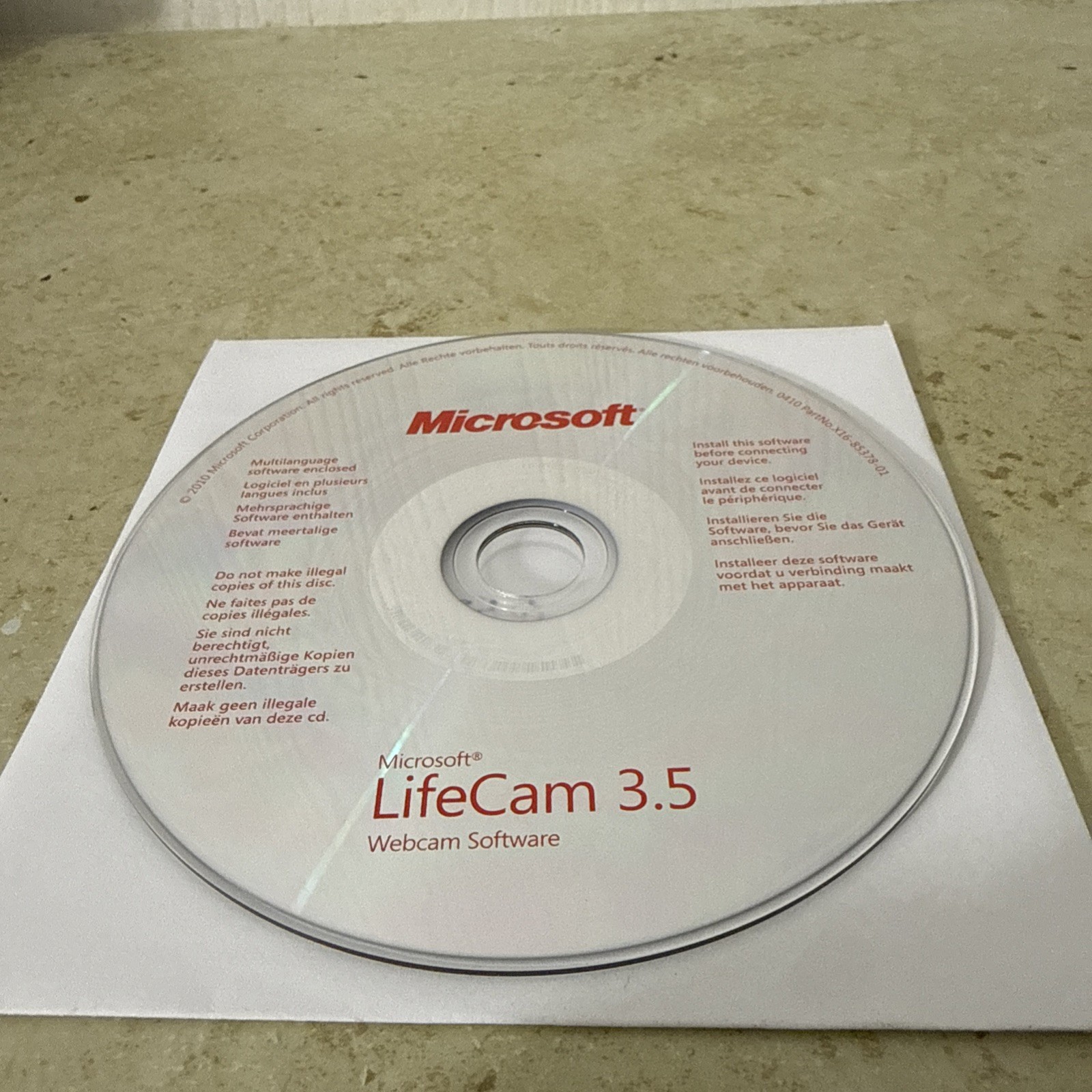 MICROSOFT LIFECAM 3.5 Webcam Software WIN 95/95/XP Vintage 2010