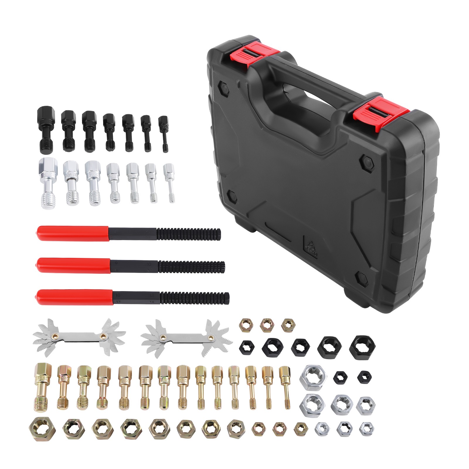 61pc Pro Thread Chaser Set UNC/UNF/Metric Carbon Steel Heat-Treated with Files
