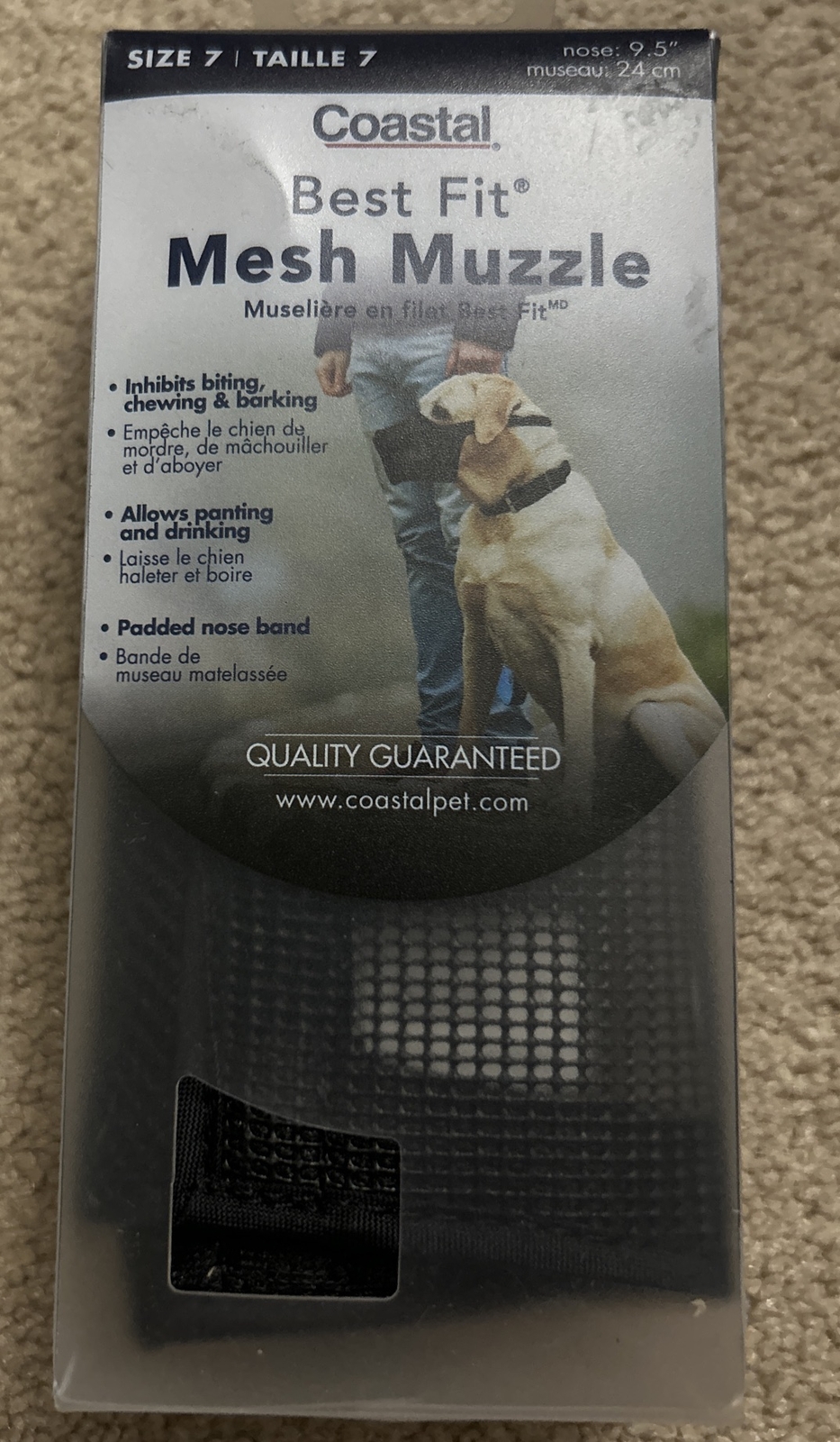 Coastal Pet Best Fit Mesh Dog Muzzle Size 7 for large breeds-BRAND NEW