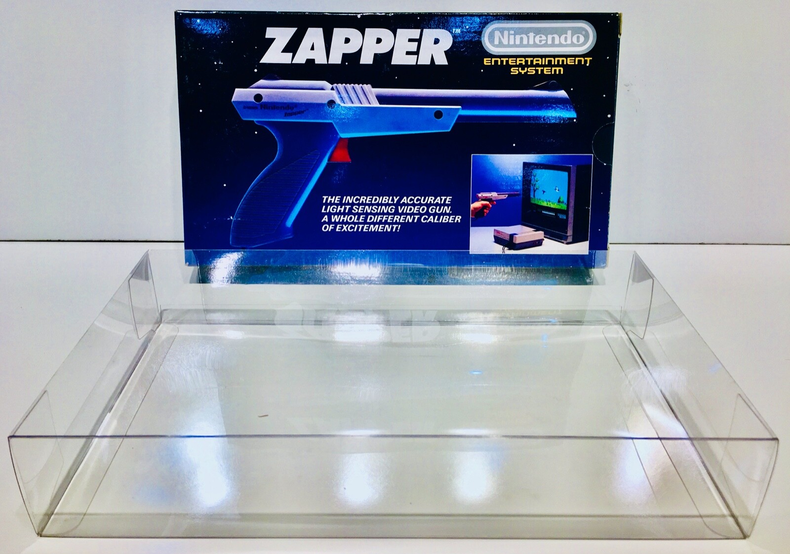 1 Box Protector for the NES ZAPPER Box! See pictures! Custom Made Display Case