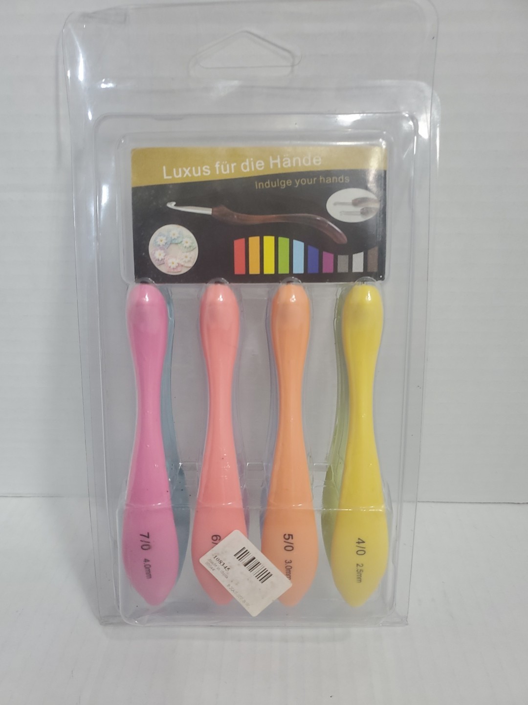 Luxus Crochet Set: Soft Grip Colored - Set of 8