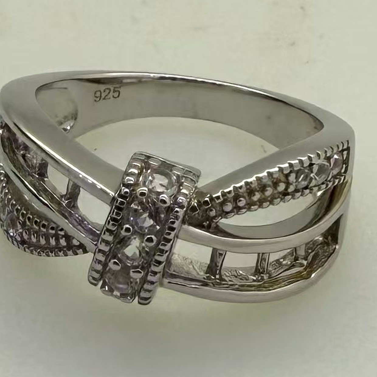 Sterling Silver Semi Mount Ring Setting Square SQ 3x3mm size 7