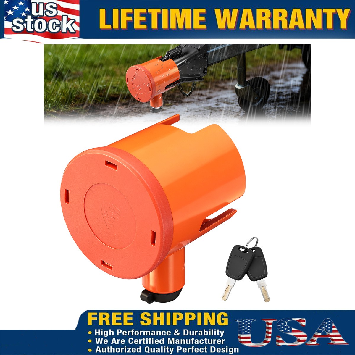 Trailer Coupler Lock Fits 2-5/16-Inch Couplers Trailer Tongue Lock Heavy NEW